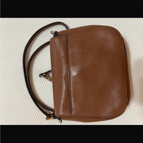 VINTAGE Michael Kors Fulton Camel Leather Mini Crossbody Gently Used Bag - Picture 3 of 5